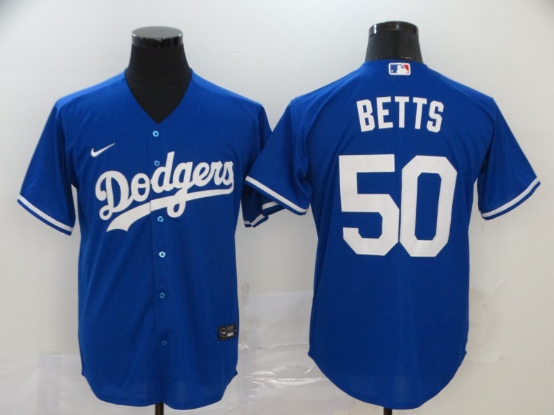 Men's Los Angeles Dodgers Mookie Betts #50 Blue Baseball Jersey